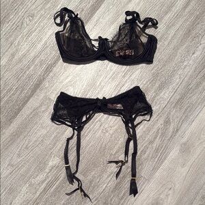 Agent Provocateur Elegant Black Lace Lingerie Set